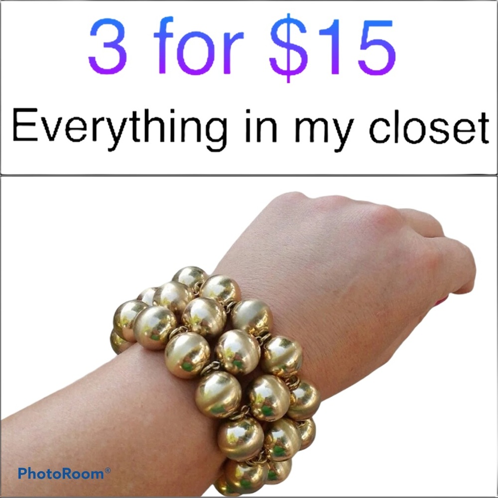 3 For $15  Graziano Gold Stretch Bracelet